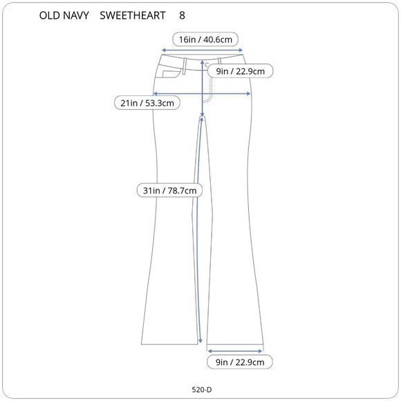 Old Navy The Sweet Heart Bootcut Jeans Stretch 8 Regular X 31 - Picture 3 of 9